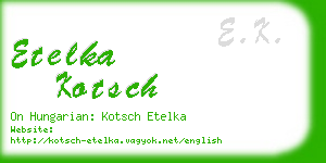etelka kotsch business card